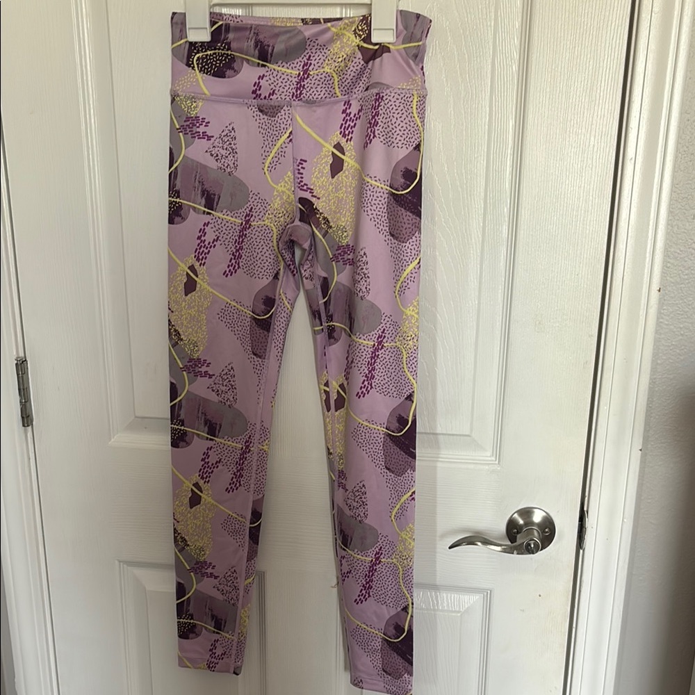Athleta Purple and Gold Leggings